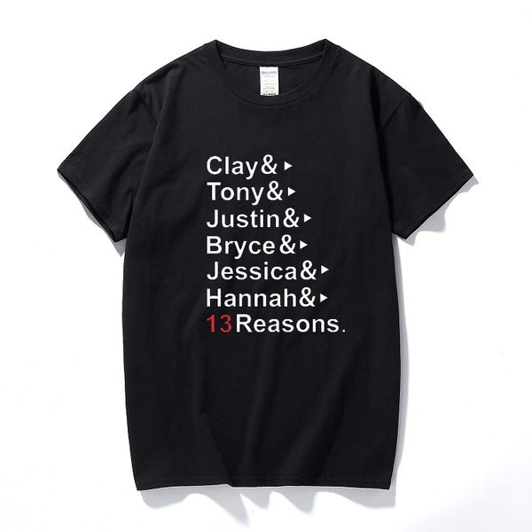 men's t-shirts tv series 13 reasons why season t shirt character name printed t-shirt fashion cotton short sleeve cool men tshirt, White;black
men's t-shirts tv series 13 reasons why season t shirt character name printed t-shirt fashion cotton short sleeve cool men tshirt, White;black
