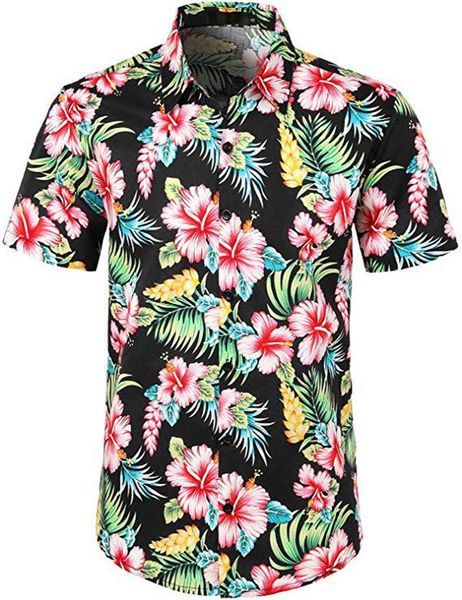 Summer Beach Leaf Print Short Sleeve Mens Shirts Fashion Round Neck Mens Casual Shirts With Button
Summer Beach Leaf Print Short Sleeve Mens Shirts Fashion Round Neck Mens Casual Shirts With Button