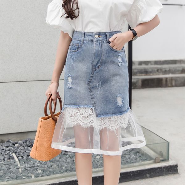 fashion casual splice mesh a-line skirt ladies summer women jeans skirts korea high waist ripped was package hip denim skirt, Black
fashion casual splice mesh a-line skirt ladies summer women jeans skirts korea high waist ripped was package hip denim skirt, Black