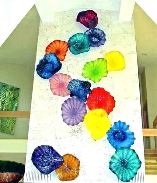 italian design multi color blown glass wall lamps hanging art creative glass wall plates blown glass wall platter
italian design multi color blown glass wall lamps hanging art creative glass wall plates blown glass wall platter