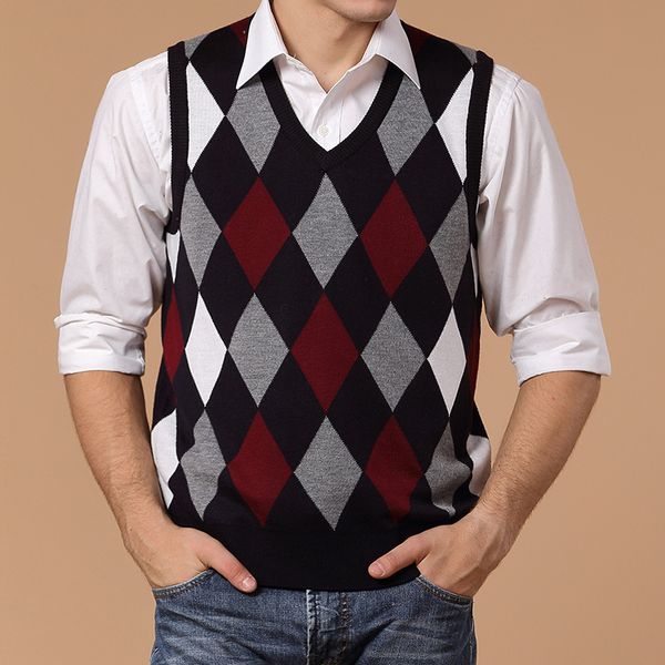 new arrival spring autumn v-neck sweaters male computer knitted sleeveless men lattice knit fashion casual size s m xl xxl, Black;white
new arrival spring autumn v-neck sweaters male computer knitted sleeveless men lattice knit fashion casual size s m xl xxl, Black;white