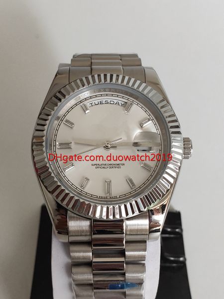 men watch selling classic 40mm day date automatic 228239 white dial mechanical series silver quality stainless steel strap sapphi, Slivery;brown
men watch selling classic 40mm day date automatic 228239 white dial mechanical series silver quality stainless steel strap sapphi, Slivery;brown