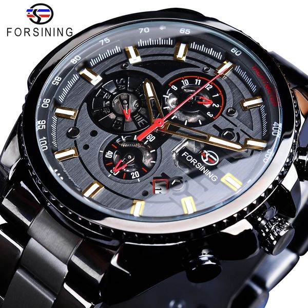 forsining 2019 classic black clock steampunk series complete calendar men's sport mechanical automatic watches top, Slivery;brown
forsining 2019 classic black clock steampunk series complete calendar men's sport mechanical automatic watches top, Slivery;brown
