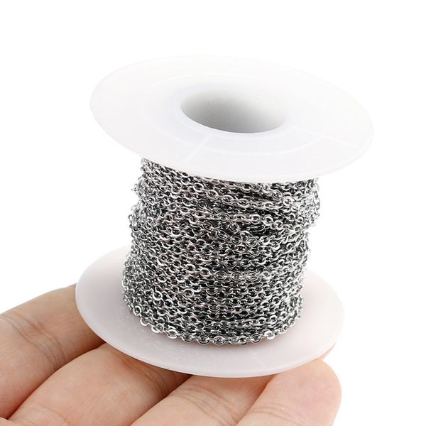 aiovlo 2m/lot stainless steel cable chain bulk for silver rose gold chain 1mm 1.5mm 2mm 2.5mm necklace diy jewelry materials, Blue;slivery
aiovlo 2m/lot stainless steel cable chain bulk for silver rose gold chain 1mm 1.5mm 2mm 2.5mm necklace diy jewelry materials, Blue;slivery