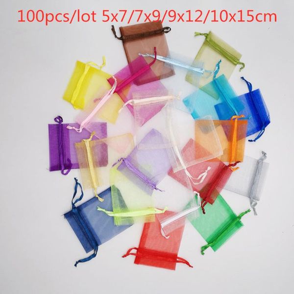 100pcs organza gift bags pouch 5x7 7x9 9x12 10x15cm christmas gift bag organza drawstring candy bags wedding packaging bag
100pcs organza gift bags pouch 5x7 7x9 9x12 10x15cm christmas gift bag organza drawstring candy bags wedding packaging bag