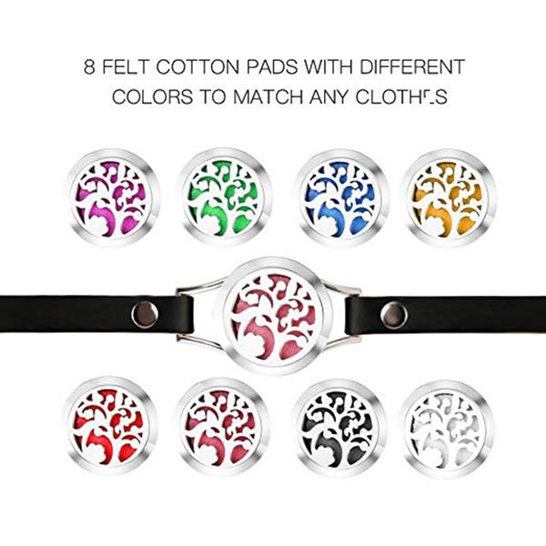 essential oil diffuser bracelet stainless steel locket bracelets leather band with 8 color pads girls women jewel, Black
essential oil diffuser bracelet stainless steel locket bracelets leather band with 8 color pads girls women jewel, Black