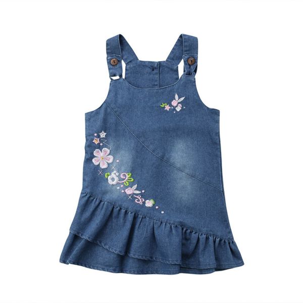 new fashion denim kid baby girl dress embroidered floral print summer button sundress sleeveless blue strap dress pudcoco outfit, Red;yellow
new fashion denim kid baby girl dress embroidered floral print summer button sundress sleeveless blue strap dress pudcoco outfit, Red;yellow