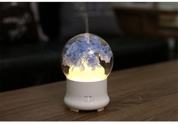 

4 colors everlasting flower aroma diffuser led aromatherapy diffuser ultrasonic essential oil aroma mist maker air humidifier for bedroom