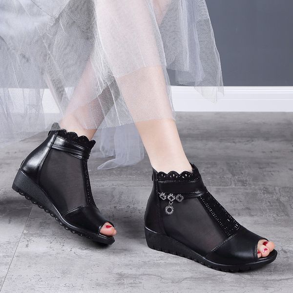 sandals peep toe women summer shoes genuine leather wedges black casual woman rome sandal yx2310
sandals peep toe women summer shoes genuine leather wedges black casual woman rome sandal yx2310