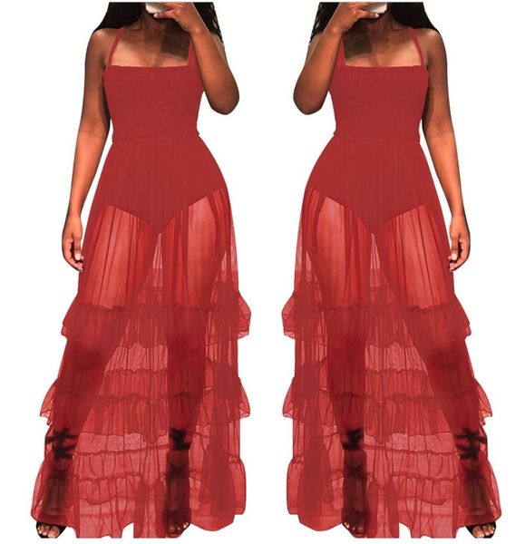 woman spaghetti strap lace ball gown lady summer empire lace flouncing transparent dress sea beach woman ruffle dress, Black;pink 
woman spaghetti strap lace ball gown lady summer empire lace flouncing transparent dress sea beach woman ruffle dress, Black;pink