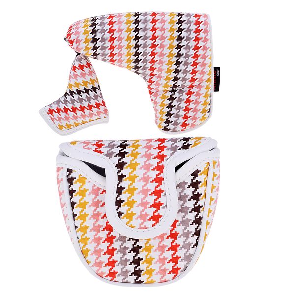 premium pu blade putter cover with little hat mallet putters headcover guard with magnetic bar closures
premium pu blade putter cover with little hat mallet putters headcover guard with magnetic bar closures