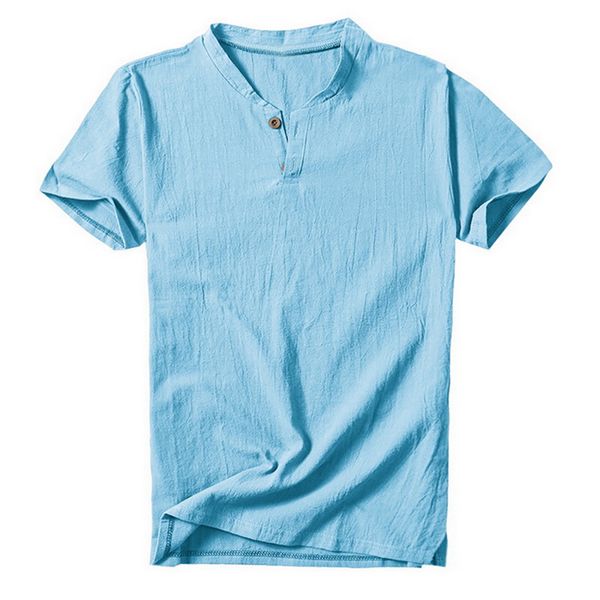 summer new bottom t-shirts male clothes retro solid color linen short sleeve men t-shirt soft cotton male two buckles blouse, White;black
summer new bottom t-shirts male clothes retro solid color linen short sleeve men t-shirt soft cotton male two buckles blouse, White;black