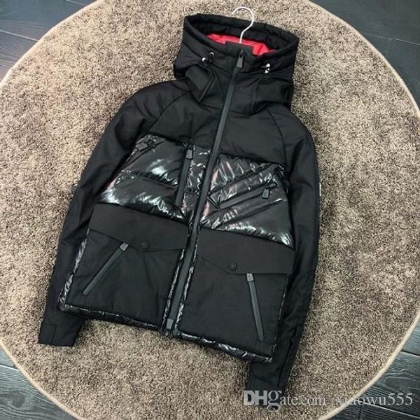 2019 winter jacket new mens designer jackets hooded warm and windproof fashion color matching luxury down jacket coat, Black
2019 winter jacket new mens designer jackets hooded warm and windproof fashion color matching luxury down jacket coat, Black