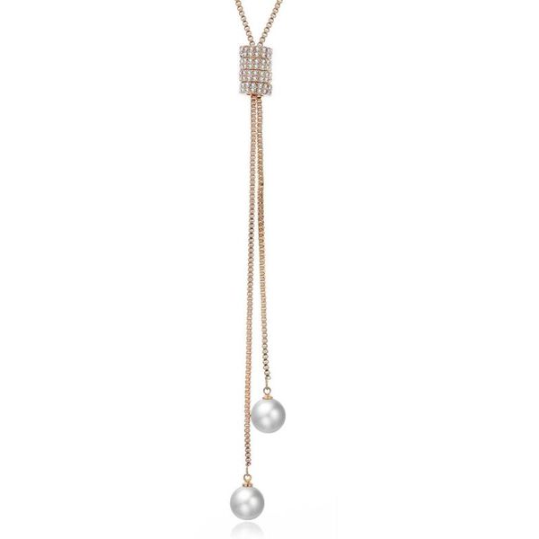 simple design pendant long necklace gold silvery with artificial pearl girl jewelry for women wedding birthday gift, Silver
simple design pendant long necklace gold silvery with artificial pearl girl jewelry for women wedding birthday gift, Silver