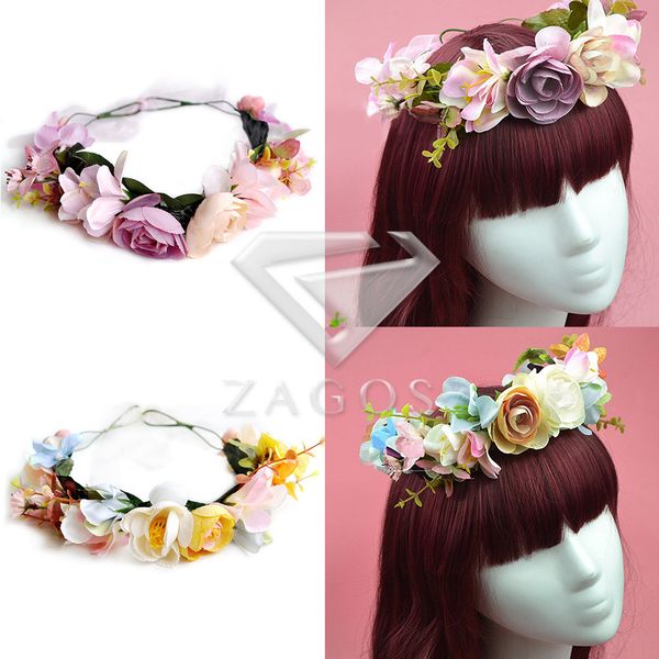 women's boho flower crown adjustable headband floral hair garland wedding bride headpiece hs0013
women's boho flower crown adjustable headband floral hair garland wedding bride headpiece hs0013