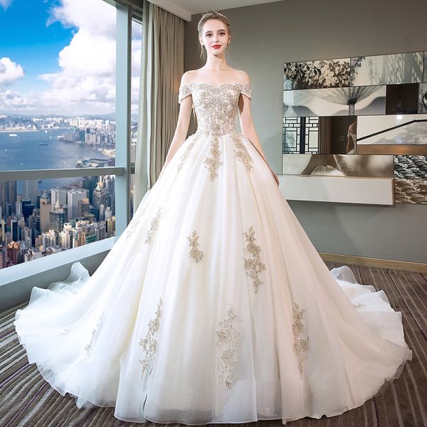 manufacturers selling new trailing princess dream bride big yards of cultivate one' morality show thin a word shoulder to female, White
manufacturers selling new trailing princess dream bride big yards of cultivate one' morality show thin a word shoulder to female, White