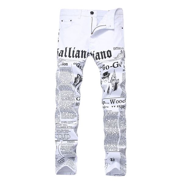 2018 men's white printed jeans, english print, elastic body, casual men's trousers big size fashion casual pants, Blue
2018 men's white printed jeans, english print, elastic body, casual men's trousers big size fashion casual pants, Blue