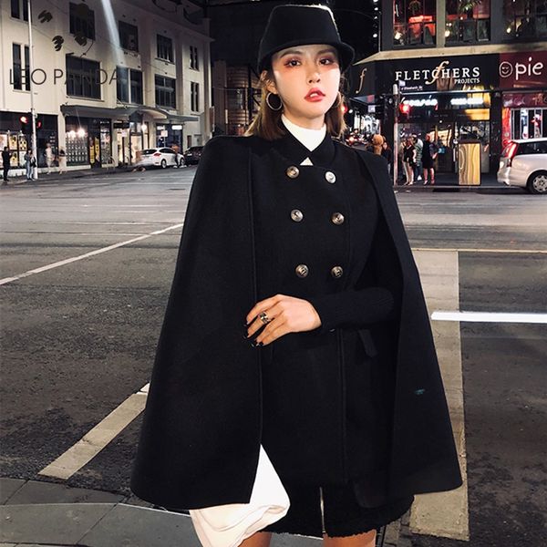 new women wild loose cloak coat autumn and winter long woolen coat shawl sleeveless streetwear 2019 ponchos and capes, Black
new women wild loose cloak coat autumn and winter long woolen coat shawl sleeveless streetwear 2019 ponchos and capes, Black
