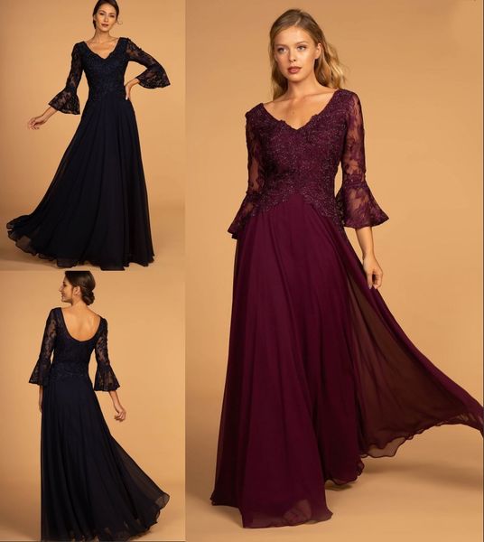 modest dark blue wine red long mother of the bride groom dresses v neck backless chiffon beaded sequins juliet sleeves evening gowns, Black;red
modest dark blue wine red long mother of the bride groom dresses v neck backless chiffon beaded sequins juliet sleeves evening gowns, Black;red