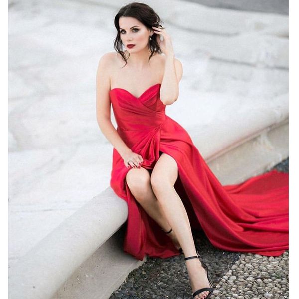 red evening dresses front split pleats sheath special occasion gowns chiffon celebrity long prom dresses sweetheart dresses, Black;red
red evening dresses front split pleats sheath special occasion gowns chiffon celebrity long prom dresses sweetheart dresses, Black;red