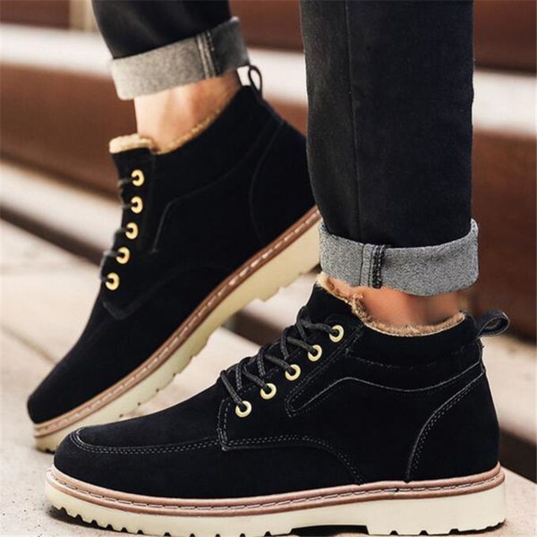 men's plus velvet plus cotton boots autumn and winter new casual men's shoes to keep warm trend cotton shoes england high to hel, Black
men's plus velvet plus cotton boots autumn and winter new casual men's shoes to keep warm trend cotton shoes england high to hel, Black