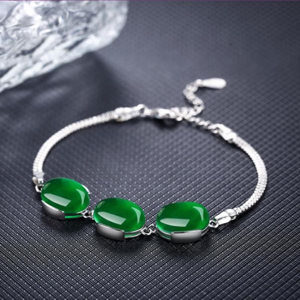 ethnic style silver plated link chain stackable oval shape green and red agates bracelet for elegant women jewelry, Black
ethnic style silver plated link chain stackable oval shape green and red agates bracelet for elegant women jewelry, Black