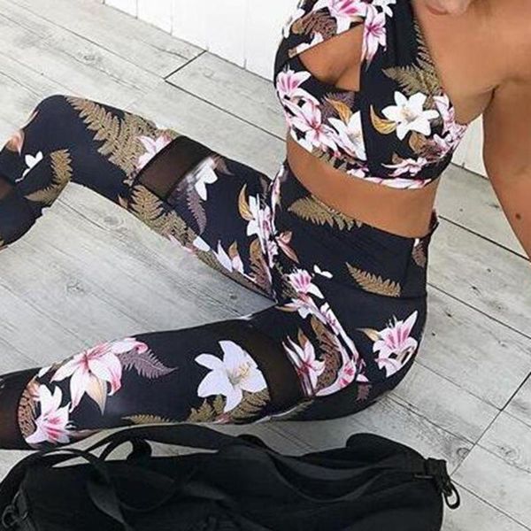 women sports bra explosion models lily printing trousers women stitching net yarn shoulder strap slim sports yoga bra, White;black
women sports bra explosion models lily printing trousers women stitching net yarn shoulder strap slim sports yoga bra, White;black