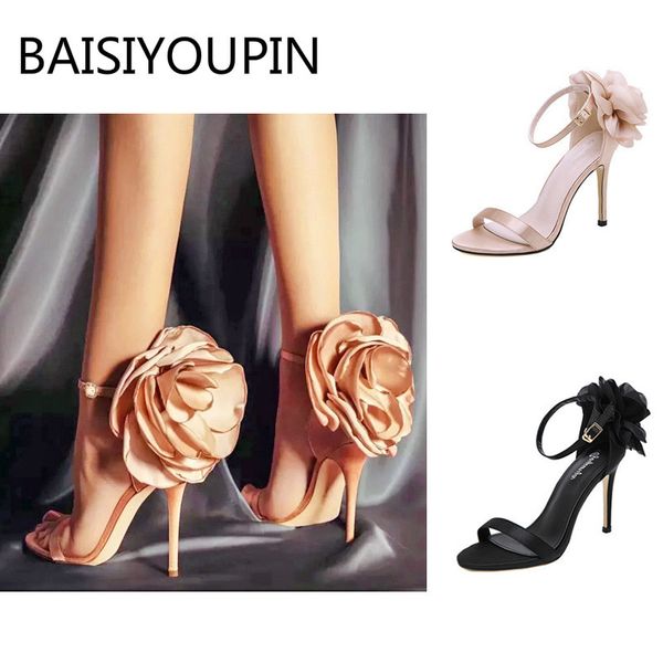 european and american big flowers sandals high heels women shoes banquet fashion solid party thin heels heel sandals party, Black
european and american big flowers sandals high heels women shoes banquet fashion solid party thin heels heel sandals party, Black
