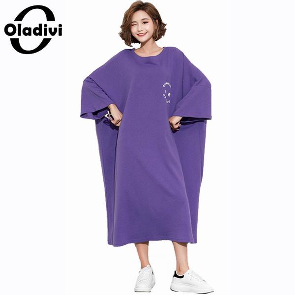 oladivi oversized plus size women spring 2020 casual loose long maxi dress fashion letter print dresses purple black 10xl 8xl, Black;gray
oladivi oversized plus size women spring 2020 casual loose long maxi dress fashion letter print dresses purple black 10xl 8xl, Black;gray