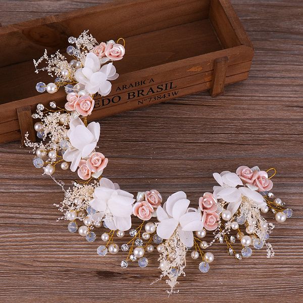 gold flower tiara headbands pearl crystal bridal hair accessories for women wedding hairbands handmade headpiece hair ornaments, Golden;white
gold flower tiara headbands pearl crystal bridal hair accessories for women wedding hairbands handmade headpiece hair ornaments, Golden;white