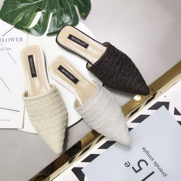 shoes woman 2020 slippers casual low big size cover toe female mule slipers women luxury mules new pointed flat rubber rome, Black
shoes woman 2020 slippers casual low big size cover toe female mule slipers women luxury mules new pointed flat rubber rome, Black