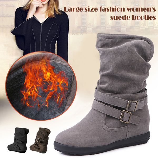 women boots suede ankle boots thicken winter warm fashion plush flat ankle shoes 2019 snow plus size k2, Black
women boots suede ankle boots thicken winter warm fashion plush flat ankle shoes 2019 snow plus size k2, Black