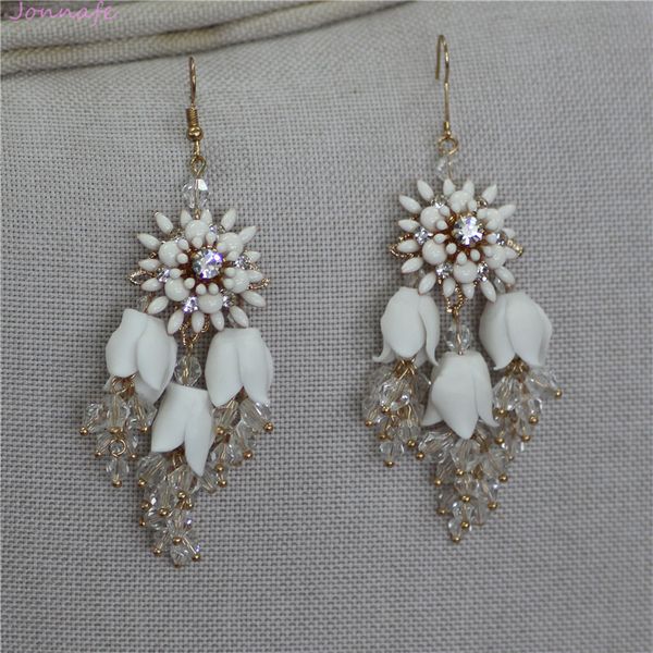 jonnafe delicate flower bridal drop earrings wedding accessories jewelry handmade crystal women earrings, Silver
jonnafe delicate flower bridal drop earrings wedding accessories jewelry handmade crystal women earrings, Silver
