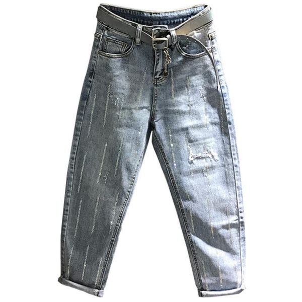 plus size 26-312019 spring new fashion hole diamond women jeans loose harem pants ankle length, Blue
plus size 26-312019 spring new fashion hole diamond women jeans loose harem pants ankle length, Blue