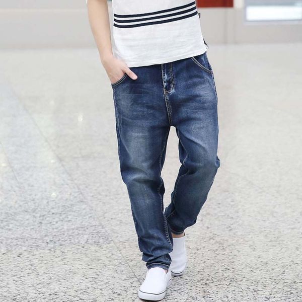 plus size jeans men loose elastic harem pants hip hop baggy jeans hommes joggers casual trousers, Blue
plus size jeans men loose elastic harem pants hip hop baggy jeans hommes joggers casual trousers, Blue