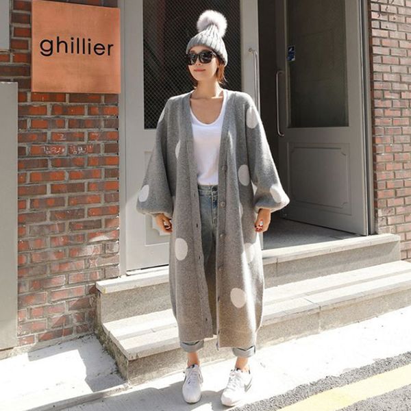 johnature korean autumn winter women long coat 2019 new loose knitted sweater single breasted o-neck puff sleeve outerwear coats, Black
johnature korean autumn winter women long coat 2019 new loose knitted sweater single breasted o-neck puff sleeve outerwear coats, Black