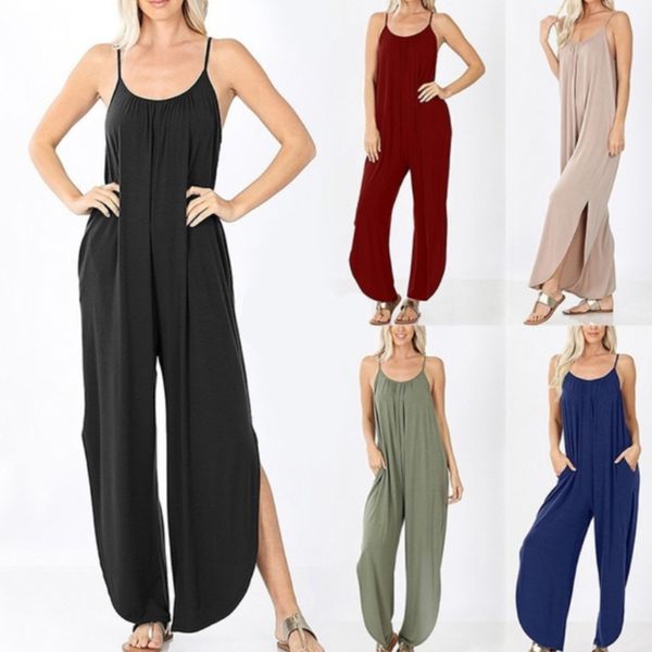 women romper summer casual solid spaghetti strap female jumpsuits deep o-neck plus size backless womens playsuits, Black;white
women romper summer casual solid spaghetti strap female jumpsuits deep o-neck plus size backless womens playsuits, Black;white