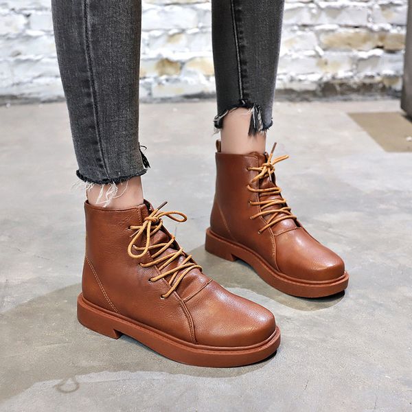 fashion ankle women ankle boots casual round toe low vintage boots autumn 2018 flat sewing pu lace-up big size shoes, Black
fashion ankle women ankle boots casual round toe low vintage boots autumn 2018 flat sewing pu lace-up big size shoes, Black