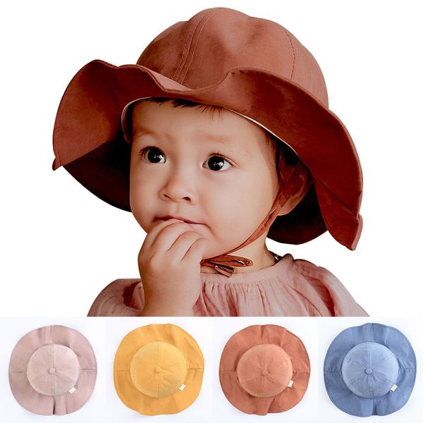 lovely summer baby hat kids wide brim beach cap solid color outdoor sun hat with rope children panama hat, Yellow
lovely summer baby hat kids wide brim beach cap solid color outdoor sun hat with rope children panama hat, Yellow