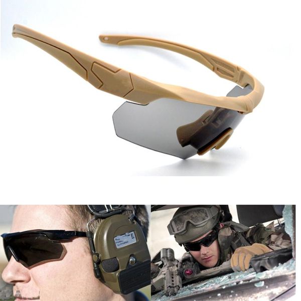 Shooting Sunglasses Tactical Polarized Goggles With Men's Sun Glasses Hiking Camping Uv 400 3 Lens Eyewear