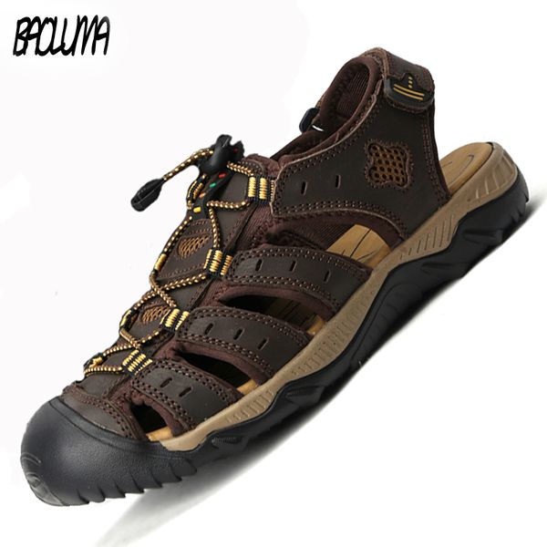 men's sandals summer genuine leather rubber men shoes casual big size gladiator sandals for men casual shoes beach soft bottom, Black
men's sandals summer genuine leather rubber men shoes casual big size gladiator sandals for men casual shoes beach soft bottom, Black