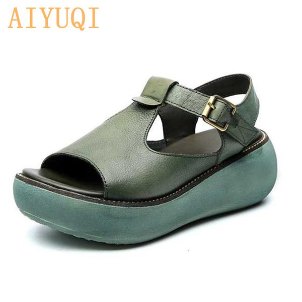 aiyuqi gladiator sandals women platform 2020 new sandals women genuine leather 100% natural retro casual wedge summer footwear, Black
aiyuqi gladiator sandals women platform 2020 new sandals women genuine leather 100% natural retro casual wedge summer footwear, Black