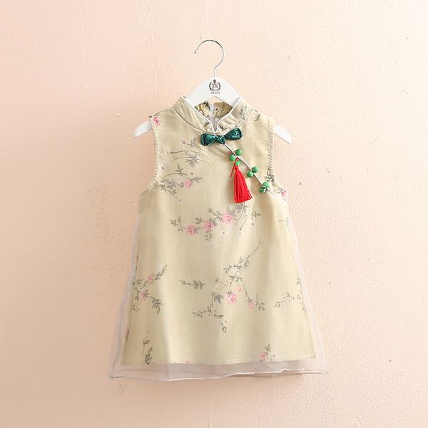 2019 summer 2-12 years chinese sleeveless cheongsam crew neck tassel princess chiffon kids girls dresses for party and wedding, Red;yellow
2019 summer 2-12 years chinese sleeveless cheongsam crew neck tassel princess chiffon kids girls dresses for party and wedding, Red;yellow