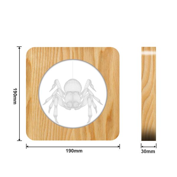 spider wooden 3d led arylic night lamp table light switch control carving lamp for children's room decorate birthday gift
spider wooden 3d led arylic night lamp table light switch control carving lamp for children's room decorate birthday gift