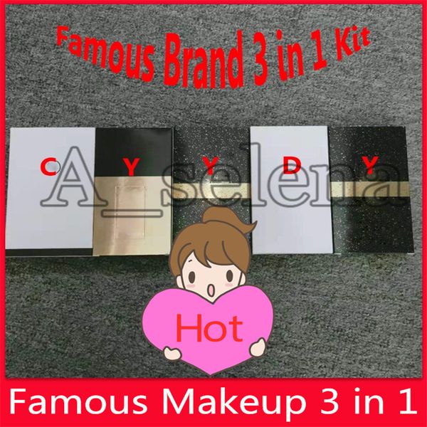 2019 famous brand makeup lipstick mascara black mascara 3 in 1 makeup sets eyeliner cosmetics kit ing
