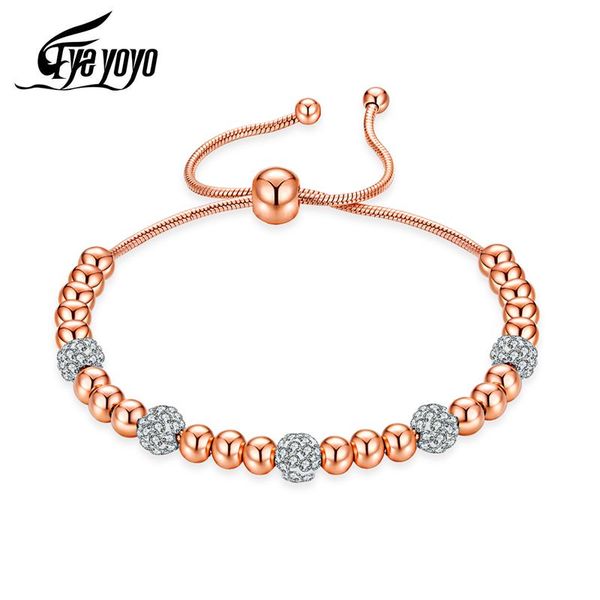 eyeyoyo 2 colors zc zircon stainless steel beads bracelets for women elegant adjustable female engaged gift, Black
eyeyoyo 2 colors zc zircon stainless steel beads bracelets for women elegant adjustable female engaged gift, Black