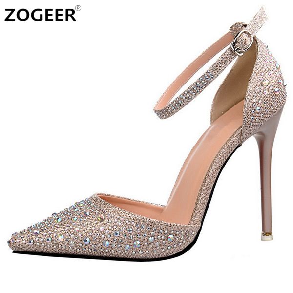 luxury crystal high heels pump shoes ankle strap d'orsay sandals shoes pointed toe zapatos mujer ladies party wedding shoes, Black
luxury crystal high heels pump shoes ankle strap d'orsay sandals shoes pointed toe zapatos mujer ladies party wedding shoes, Black