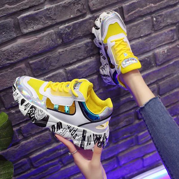 dudeli 2019 women colorful sneakers platform chunky trainers women shoes summer footwear graffiti casual shoes, Black
dudeli 2019 women colorful sneakers platform chunky trainers women shoes summer footwear graffiti casual shoes, Black
