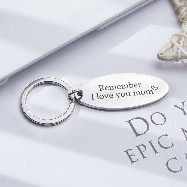 2019 elliptical remember i love you mom mother's day gift stainless steel keychain, Silver
2019 elliptical remember i love you mom mother's day gift stainless steel keychain, Silver