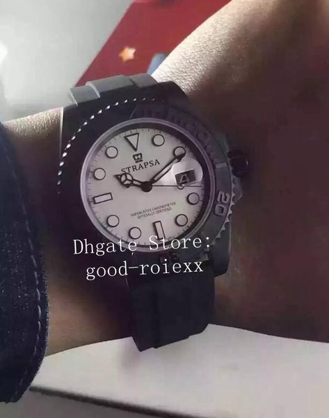 2 style mens automatic wristwatches mechanical 2813 ceramic men black pvd crystal 116655 master watch mens rubber strap 40mm dive watches, Slivery;brown
2 style mens automatic wristwatches mechanical 2813 ceramic men black pvd crystal 116655 master watch mens rubber strap 40mm dive watches, Slivery;brown